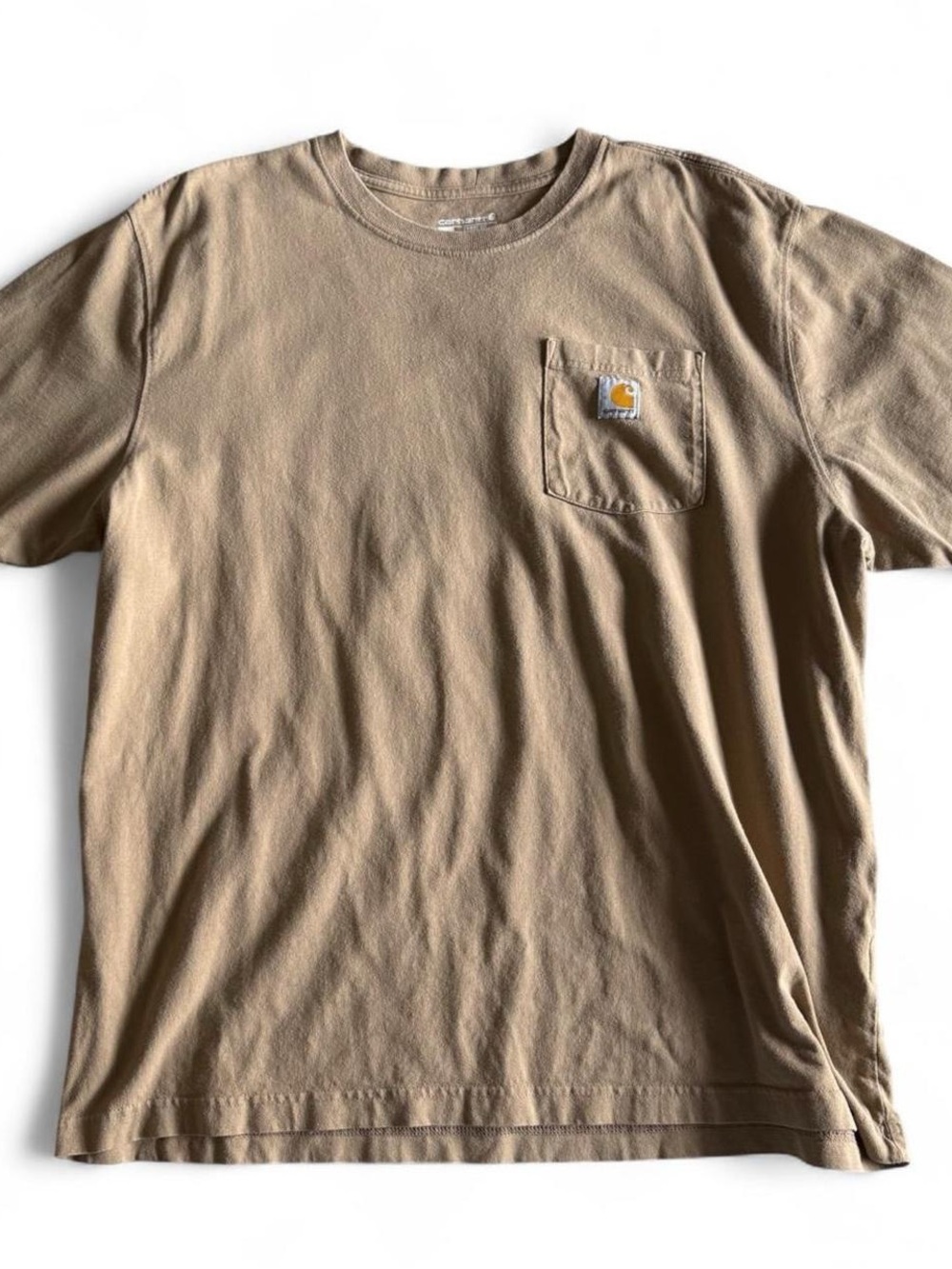 Carhartt K87 loose fit heavyweight pocket tshirt desert tan - utility workwear